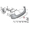 Bmw 2 F45 Active Tourer Apdailos Juosta Buferys Galine Originalus 51127348294
