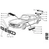 BMW 2.5CS 3.0CSL Gaubto Grotelių Ventiliacijos Anga Juoda Originalus 51131827276