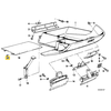 BMW 3 E21 3 E36 Išplėstinis Rivetas Originalus 64221356171