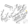 Bmw 3 E36 Dešinės Apvalios Šoninės Dėžės Apatinė Dalis Originalus 41118170626