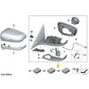 BMW 3 G20 G21 Šildomas Išorinis Veidrodis Kairysis Originalus 51168498193