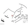 BMW 3 serijos E46 kompaktiškas priekinio stiklo apdailos rėmelis originalus 51318252386