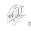 BMW 5 F10 F11 Veidrodis Bazės Dėklas Dešinysis Originalus 51337380660