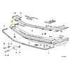 BMW 6 E24 Priekinis Dešinysis Stosstangė Originalus 51111858764