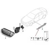 BMW 6 F06 F12 F13 Priekinis Kairysis Šoninis Grotelis Originalus 51137370397