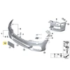 BMW 6 G32 GT Licencijos plokštės laikiklis Originalus 51138069721