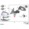 BMW Dešinės Veidrodis Bazė TMC Supra LCI X2 F39 Z4 G29 Originalus 51168499562