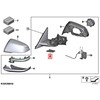 BMW Dešinės Veidrodis Bazė TMC Supra LCI X2 F39 Z4 G29 Originalus 51168499562