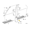 BMW E30 Dešinė Durų Slėnio Dekoras Originalus 51471933558