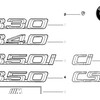 BMW E31 850CSi Coupe emblema CSI priklijuota galinė originali 51148165173