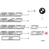 BMW E31 850CSi Coupe emblema CSI priklijuota galinė originali 51148165173