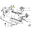 BMW E36 E36 E46 E83 E85 Galinės apatinės valdymo svirties šešiakampis varžtas originalus 33171090824