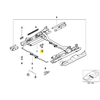 BMW E39 E60 E61 E38 E70 Sėdynės valdymo strypo spaustukas 8157406 52108157406