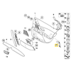BMW E60 E61 Vidinės Durų Panelės Žymė Originalus 51417277737