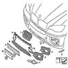 BMW E71 X6 Priekinis Centrinis Apatinis Grotelės Juodas Originalus 51117176282