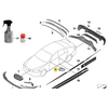 BMW G30 G31 G32 Išorinis Veidrodis Dėžutės Kapsulė Kairė Originalus 51162466669