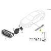 BMW F06 F12 F13 6 Dešinės Pusės Priekinis Grotelis Originalus 51137370398