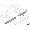 BMW F07 galinė dešinė apšviesta durų slenksčio juosta Originalus 51477193476