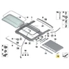 BMW F20 F21 F30 Sliding Headliner Slider Originalus 54107313922