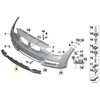 BMW F20 priekinis bamperis Oro įsiurbimo centrinės grotelės 51117245733