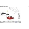 BMW F22 F23 F82 228i M235i M240i Galinis vairuotojo kairės pusės galinio žibinto žibintas 63217295427 originalus