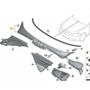 BMW F22 F87 valytuvų gaubto apdaila iš priekio originali 51717240679