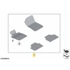 BMW F25 F26 RHD Juodas Velūras Grindų Kilimėlių Komplektas Originalus 51477449445