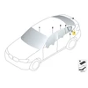 BMW F26 apdailos detalė Šoninio lango galinis dešinysis stiklas Originali 51227349236