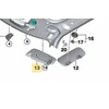 BMW F56 F55 apsauginis skydelis nuo saulės be etiketės kairėje pusėje, juodas, originalus 51167342193