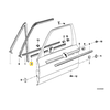 BMW Fensterschachtabdichtung Išorinė 3 E30 1981 1991 Originalus 51211906274