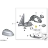 BMW G01 F97 G02 F98 priekinis dešinysis posūkio signalo žibintas originalus 63137441440
