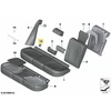 BMW G05 galinės sėdynės ISOFIX dangtelis Dramblio kaulo spalvos originalus 52207499793
