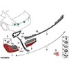 BMW G11 G12 Apdailos Juostelė Dešinės Galinės Šviesos Originalus 51138096138