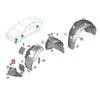 BMW G30 G31 PRIEKINIO RATO ARKOS KAIRĖS PUSĖS APATINIO SPARNO ĮDĖKLO DANGTIS ORIGINALUS 51757340743