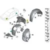 BMW Galinio Priekinio Dešiniojo Rato Dėžės Danga 4 F32 F33 F36 Originalus 51717260704
