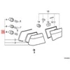 BMW Heckleuchte Seitenwand links 8 E31 63218354269 Originalus