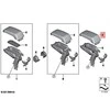 BMW I I3 I3s I01 i3 120Ah Rex 60Ah dangtelis Centrinė rankų atrama 51169330950 Originalus