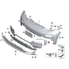 BMW i3 I01 Originalus kairysis priekinis bamperio apdailos elementas 51117462299 7462299