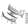 BMW i3 LCI apdailos bamperis priekinis kairysis mėlynas originalus 51117491119
