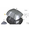 BMW K50 K49 Išorinis korpusas viršutinė dėžutė dangtis paruoštas tikras 77438552006