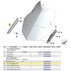 BMW K50 K51 0A11 0A21 0A31 0A41 Apdailos priekinis stiklas kairėje 46638556013 Originalus