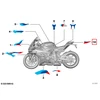 BMW K66 M 1000 RR Galinis Dešinysis Šoninis Dekoratyvinis Aplankas Originalus 51149830093