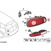 BMW Kairinis Galinis Žibintas Kairysis MINI Clubman F54 2014 2019 Originalus 63217354987