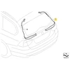 BMW Keleivio Dešinės Pusės Bagažinės Laidų Rinkinys E61 E61 LCI Originalus 61119231820