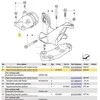 BMW "Mini Cooper R50" rankinės transmisijos variklio laikiklis su atraminiu laikikliu 22316765337 Originalus