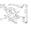BMW MINI Cooper S R53 galinės atraminės svirties priekinė įvorė Originali 33306857796