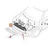 BMW MINI F55 F56 Priekinio bamperio ventiliacijos grotelės Chrome Trim Frame Original 51137300589