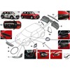BMW MINI F56 F55 F57 JCW Originalūs akcentiniai lipdukai priekiniam buferiui 51142468932