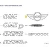 BMW MINI JCW R52 R53 Priekinis kapotas MINI chromuota emblema 51140660106 Originali