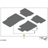 BMW MINI Originalios kilimėlių komplektas Velūras Anglies juodas Tinka R57 R57 LCI 51477324824